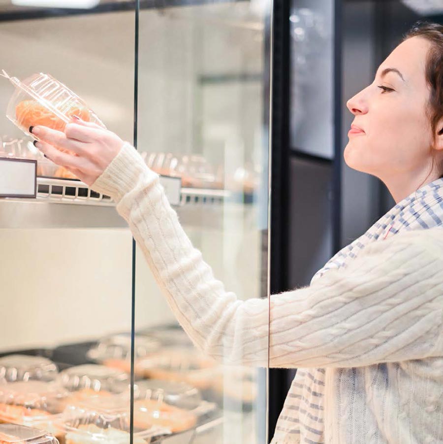 Woman shopping at C-store