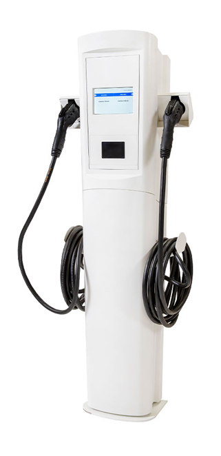 L2 EV charging station with dual ports